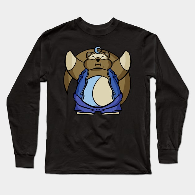 Tsukiyomi, Kami of the Tanuki Moon Long Sleeve T-Shirt by Ukiyograph